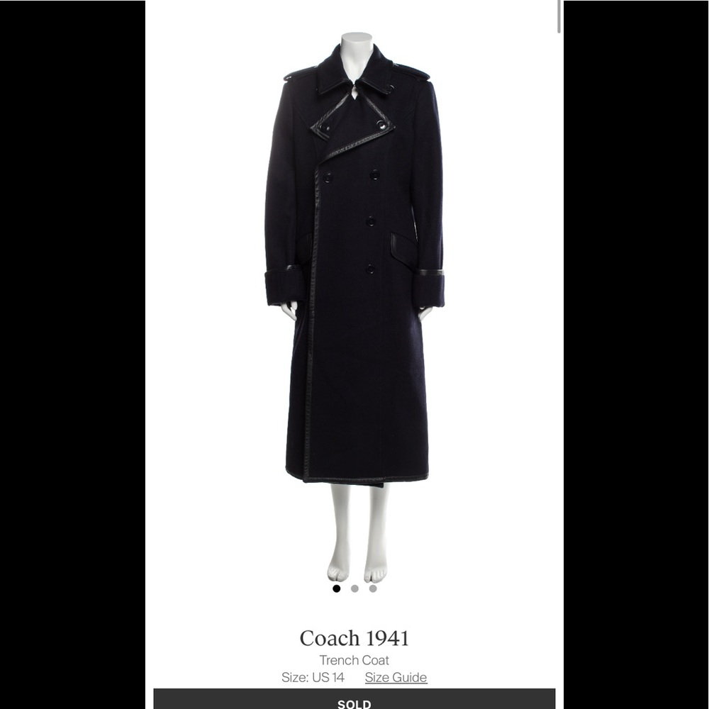 Coach trench coat size 14